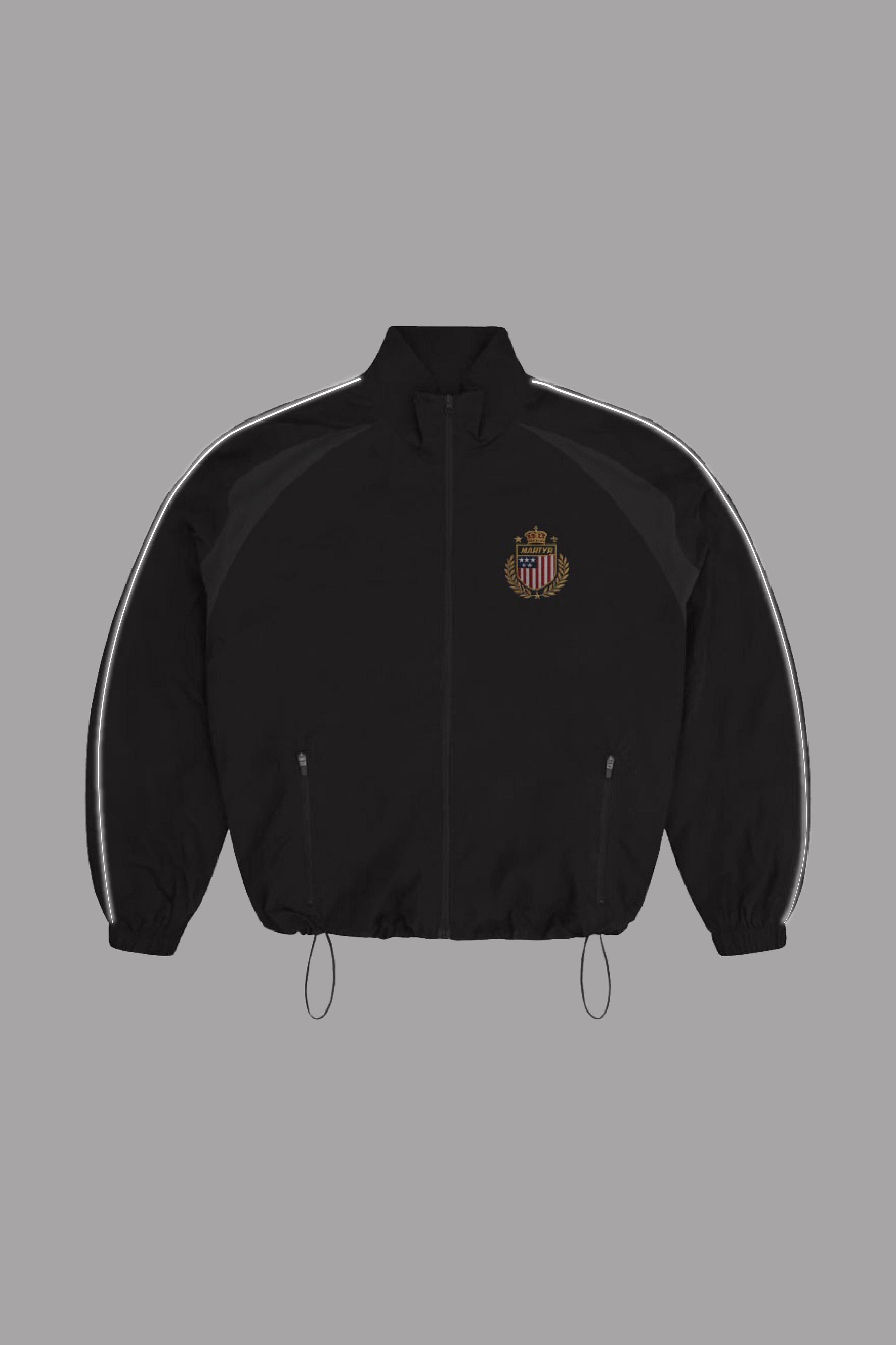USA REFLECTIVE TRACK JACKET [BLACK]