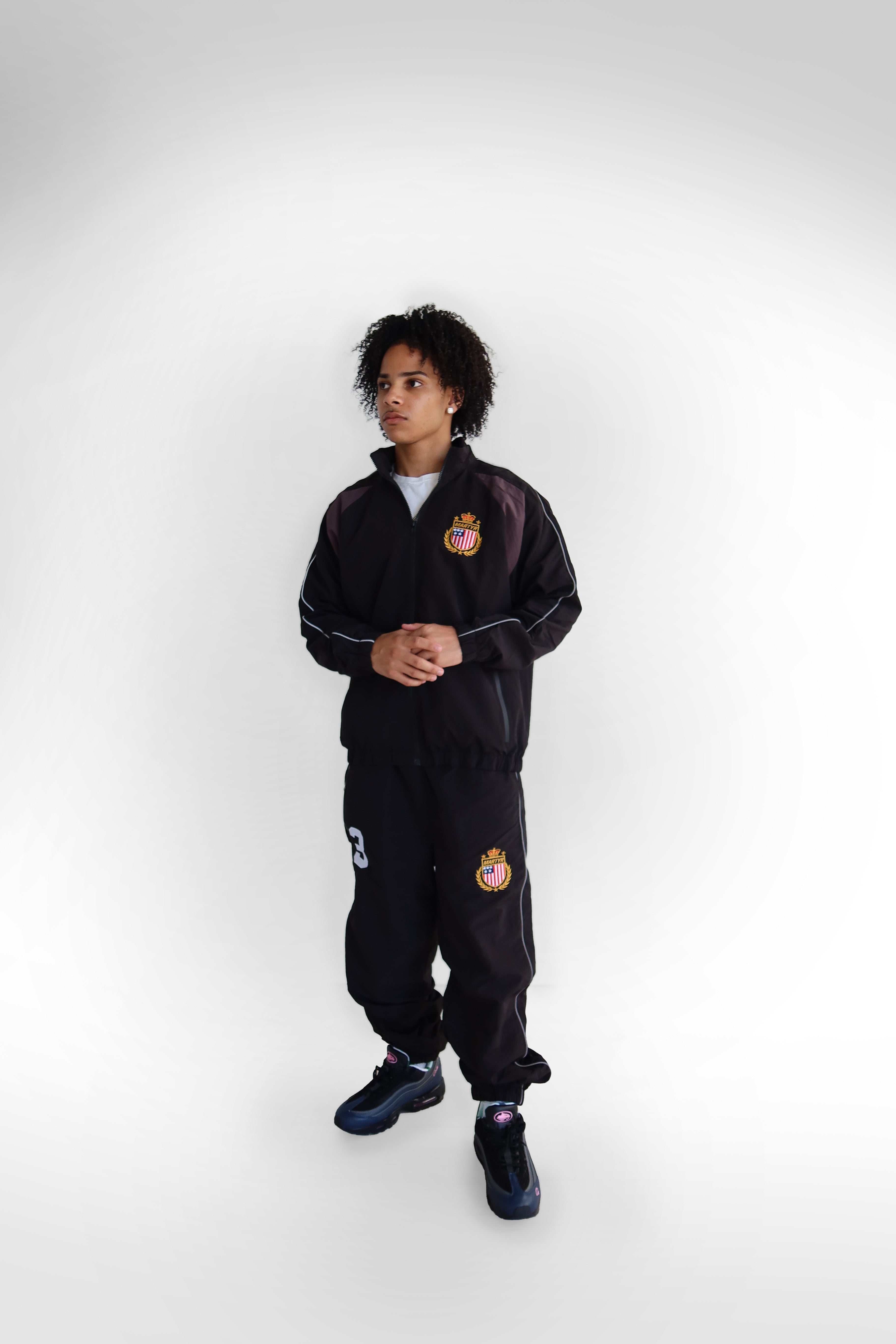 USA REFLECTIVE TRACK JACKET [BLACK]