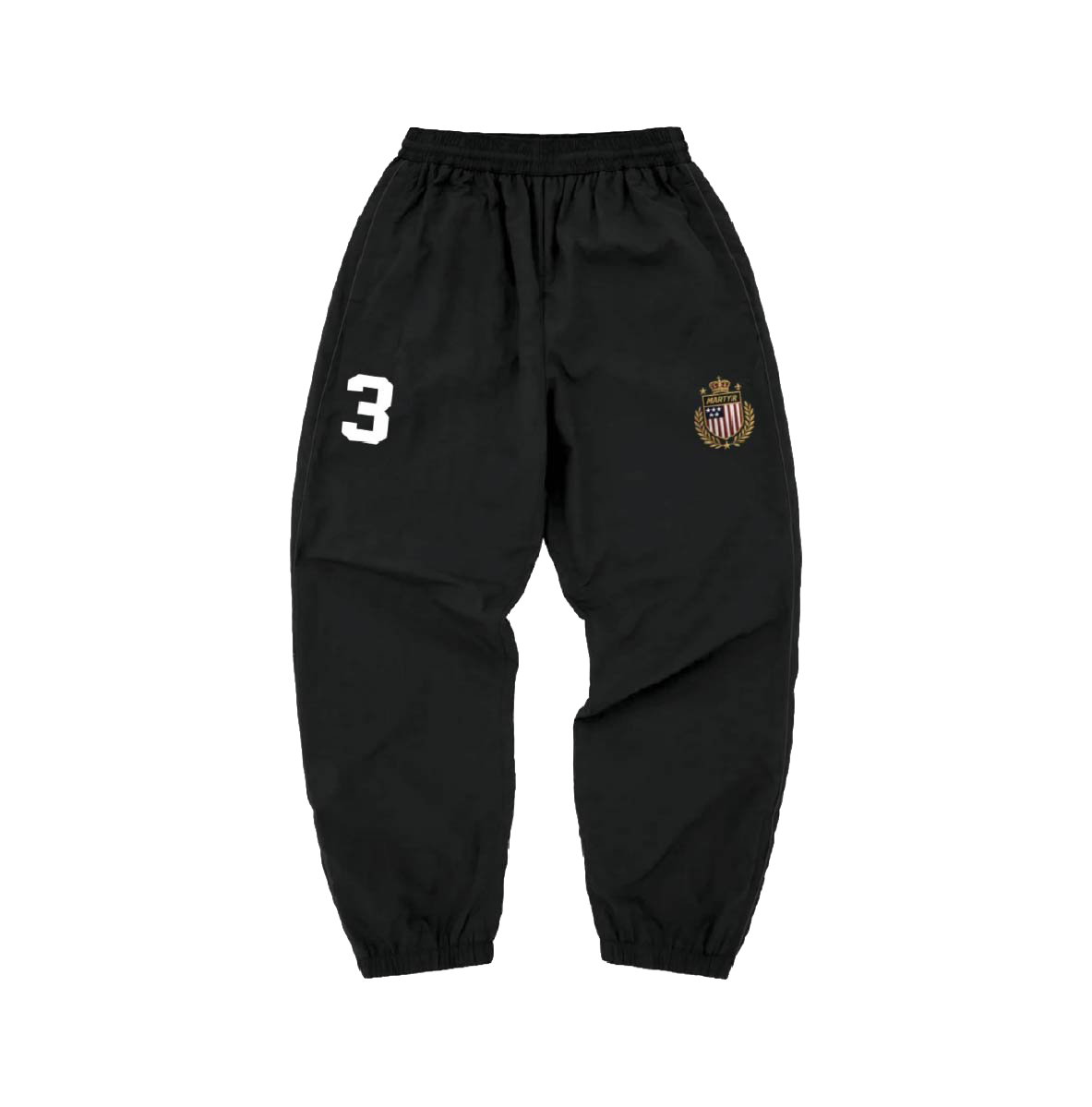 USA REFLECTIVE TRACK PANTS [BLACK]